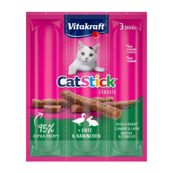 Vitakraft.Catstick Mini Eend/Konijn(BEP20