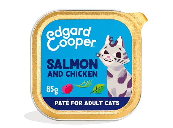 EDGARD & COOPER Cat adult pate salmon/chicken 85g