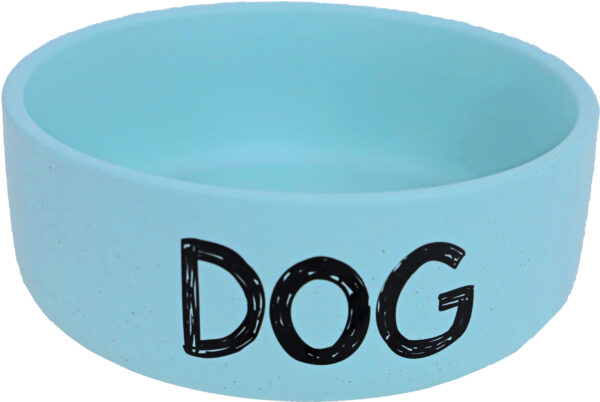 BOON Eetbak steen hond d19cm mat blauw