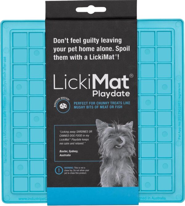 LICKIMAT Likmat playdate hond turquoise 20cm