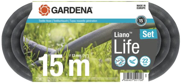 GARDENA Textielslang lianoa life 15m. set