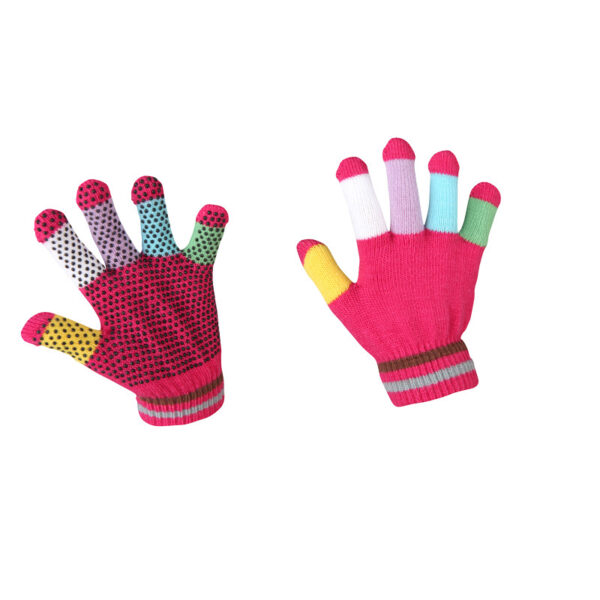 Red Horse handschoenen magic multi color pink maat 6 tot 9 jaar