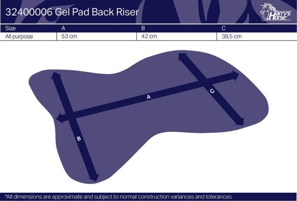 Harry's Horse Gel pad back riser schokabsorberende  gel pad - Afbeelding 3