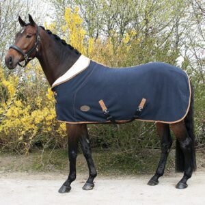 Teddyfleece-deken-1.2-hals Navy 205