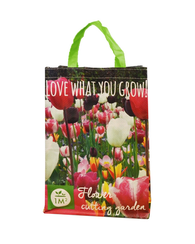 1 Shopping Bag met Tulpen mix 'Love what you Grow'