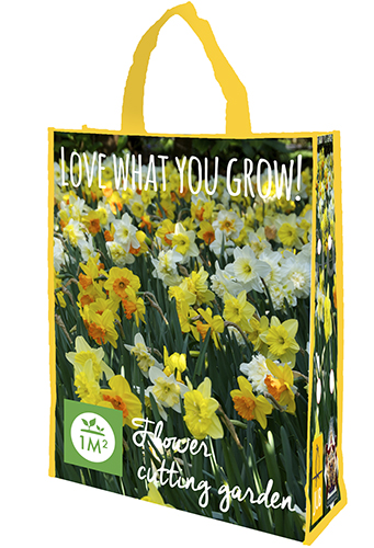 1 Shopping Bag met Narcissus Mix 'Love what you Grow'