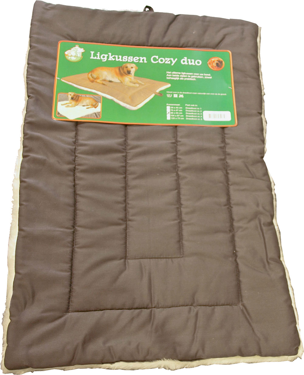 Ligkussen cozy duo l75b47cm gr/wit