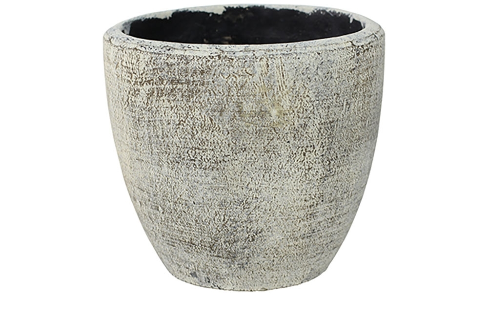 Pot anne d20h19cm white earth