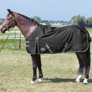 Thor deken 105 0 grams met fleece lining zwart	105cm