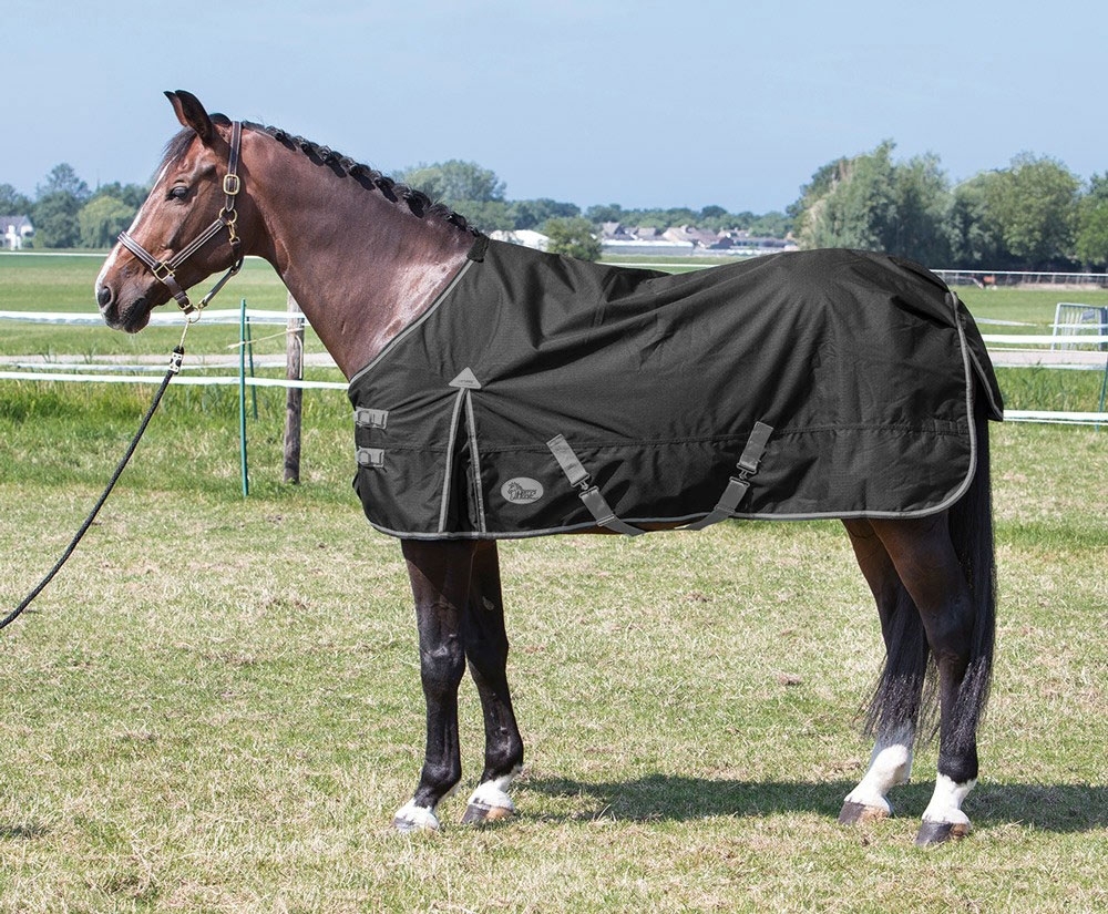 Thor deken 205 0 grams met fleece lining zwart  205cm